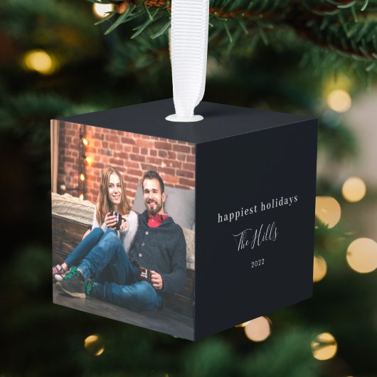 Moderne Kerstmis | Minimale stijlvolle paarfoto Decoratie