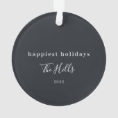 Moderne Kerstmis | Minimale stijlvolle paarfoto Ornament (achterkant)