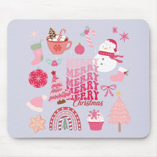 Moderne Kerstmis Muismat (Voorkant)