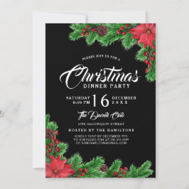 Moderne Kerstmis Ornament Party Uitnodiging