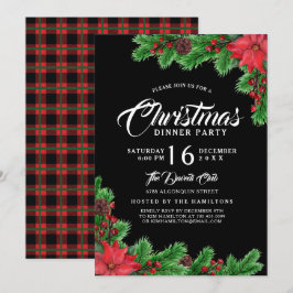 Moderne Kerstmis Ornament Party Uitnodiging