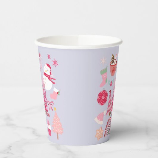 Moderne Kerstmis Papieren Bekers (Links)