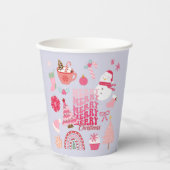 Moderne Kerstmis Papieren Bekers (Voorkant)