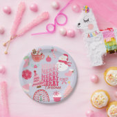 Moderne Kerstmis Papieren Bordje (Feest)