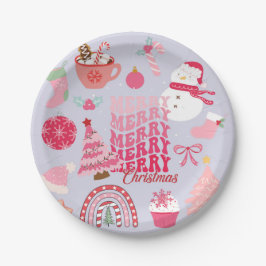 Moderne Kerstmis Papieren Bordje