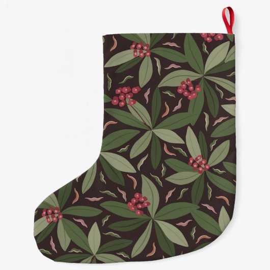 Moderne kerstmis persoonlijk grote kerstsok (Achterkant)