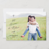 Moderne Kerstmis Religieuze Hemel & Natuur Foto Feestdagenkaart (Voorkant)