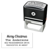 Moderne Kerstmis Retouradres Zelfinktende Stempel (In situ)