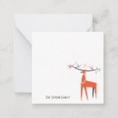 Moderne Kerstmis |  | Retro | Noords Notitiekaartje (Voorkant)