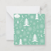 Moderne Kerstmis |  | Retro | Noords Notitiekaartje (Achterkant)