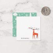 Moderne Kerstmis |  | Retro | Noords Notitiekaartje (Voorkant / Achterkant in situ)