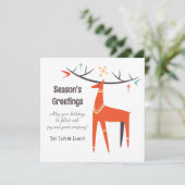 Moderne Kerstmis |  | Retro | Script Feestdagenkaart (Staand voorkant)