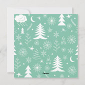 Moderne Kerstmis |  | Retro | Script Feestdagenkaart (Achterkant)