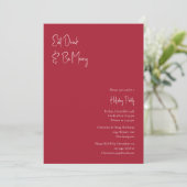 Moderne Kerstmis | Rode Drink en smeuïg Kaart (Staand voorkant)