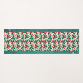 Moderne Kerstmis Rode Holly Meditatie.Groene Bloem Yogamat (Achterkant (horizontaal))