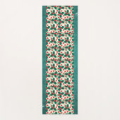 Moderne Kerstmis Rode Holly Meditatie.Groene Bloem Yogamat (Voorkant)