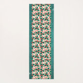 Moderne Kerstmis Rode Holly Meditatie.Groene Bloem Yogamat (Achterkant)