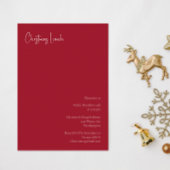 Moderne Kerstmis | Rode Lunch Kaart