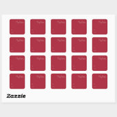 Moderne Kerstmis | Rood tot van vierkante Sticker (Vel)