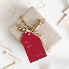 Moderne Kerstmis | Roodfamilie — Gift Labels Cadeaulabel