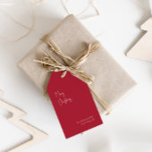 Moderne Kerstmis | Roodfamilie — Gift Labels Cadeaulabel
