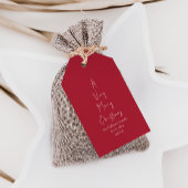 Moderne Kerstmis | Roodfamilie - Labels met schenk Cadeaulabel
