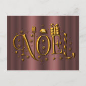 Moderne Kerstmis Roze Goud Noel Feestdagenkaart (Voorkant)