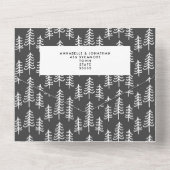 Moderne Kerstmis rustieke multi foto sparen de dat All In One Uitnodiging (Achterkant)