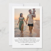 Moderne Kerstmis Script Familie Foto Vakantie Feestdagenkaart (Achterkant)