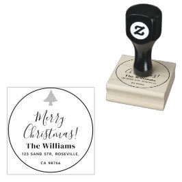 Moderne Kerstmis Script Rubberstempel