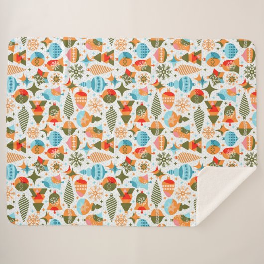 Moderne kerstmis sherpa deken (Voorkant (horizontaal))