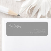 Moderne Kerstmis | Silver Return Address Envelope Etiket (Insitu)