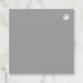 Moderne Kerstmis | Silver Square Family Gift Label (Achterkant)