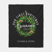 Moderne kerstmis, speciaal gepersonaliseerd fleece deken (Voorkant)