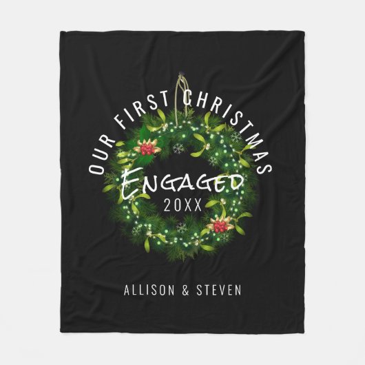 Moderne kerstmis, speciaal gepersonaliseerd fleece deken (Voorkant)