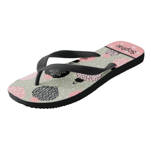 Moderne Kerstmis Teenslippers (Schuin)