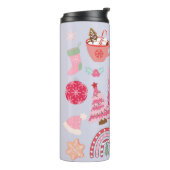 Moderne Kerstmis Thermosbeker (Gedraaid links)