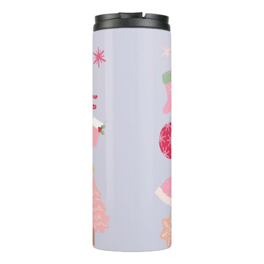 Moderne Kerstmis Thermosbeker (Achterkant)