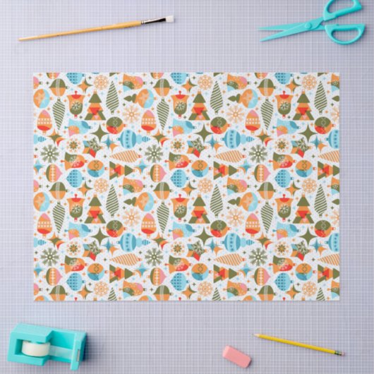 Moderne Kerstmis Tissuepapier (Craft)