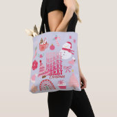 Moderne Kerstmis Tote Bag (Dichtbij)