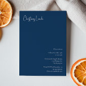 Moderne Kerstmis | Uitnodiging blauwe lunch