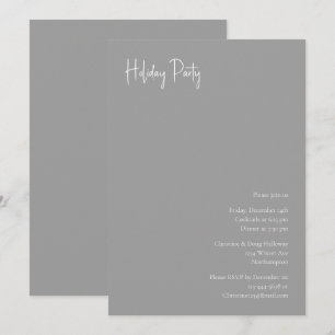 Moderne Kerstmis   Uitnodiging voor Silver Holiday