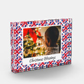 Moderne Kerstmis-UNION JACK Gepersonaliseerd Keepo Fotoblokken (Links)