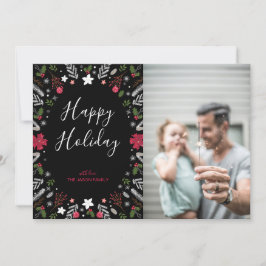 Moderne Kerstmis, Vakantie Foto Wenskaart Feestdagenkaart