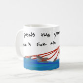 Moderne Kerstmis van de Kunst Derp van de Kerstman Koffiemok (Voorkant links)