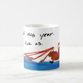 Moderne Kerstmis van de Kunst Derp van de Kerstman Koffiemok (Center)