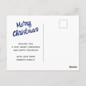 Moderne Kerstmis vet script Briefkaart (Achterkant)