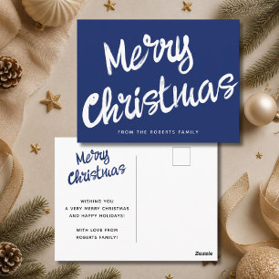 Moderne Kerstmis vet script Briefkaart
