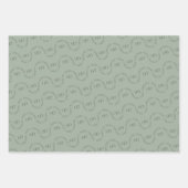 Moderne Kerstmis Vrolijke Groene krans Inpakpapier Vel (Voorkant 3)