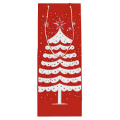 Moderne Kerstmis Wijn Cadeautas (Achterkant)